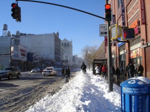 125 St. full of snow on Dec. 27