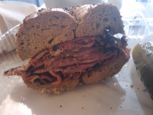 pastrami bagel two